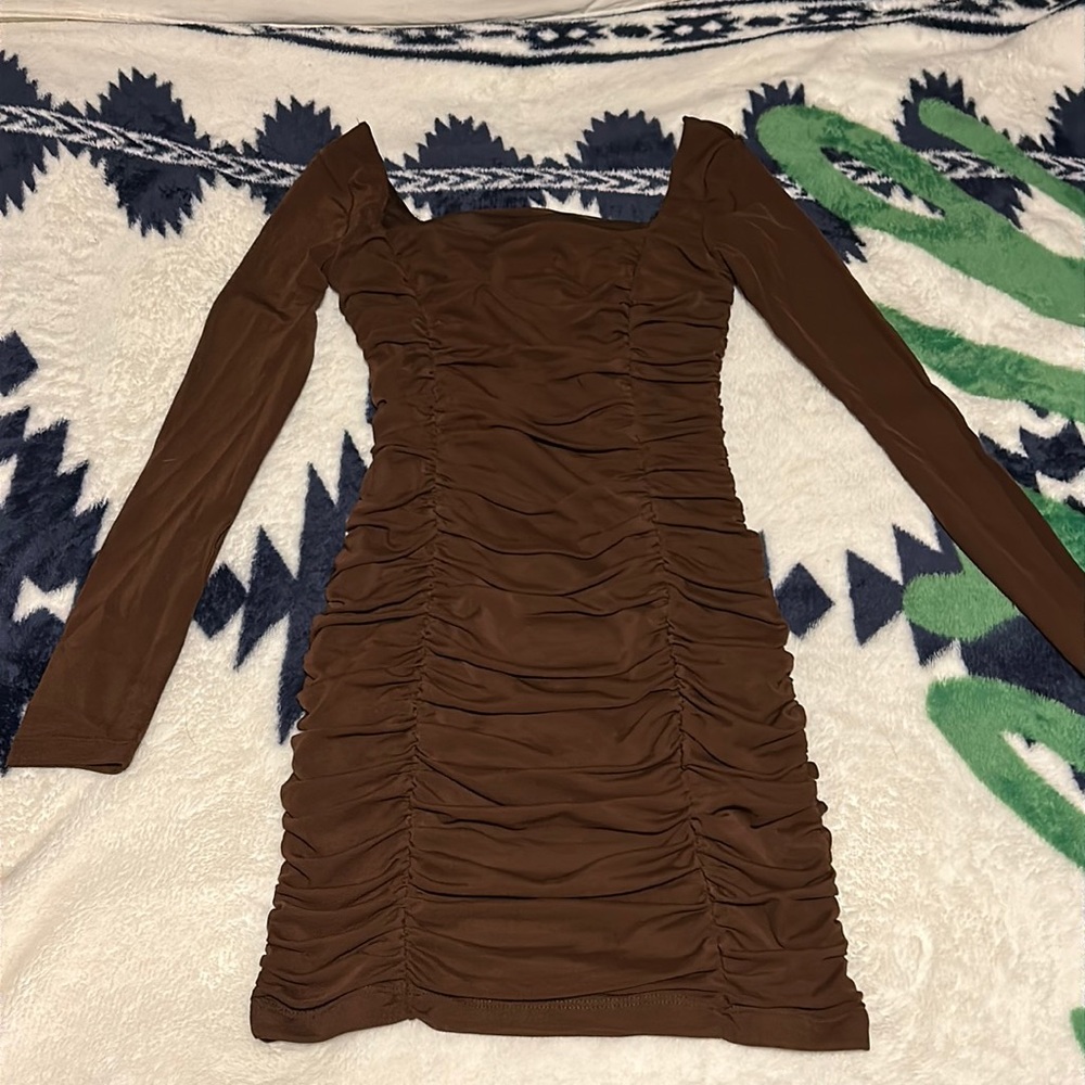 Windsor mini brown dress